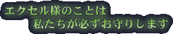 �G�N�Z���l�̂��Ƃ͎��������K������肵�܂�